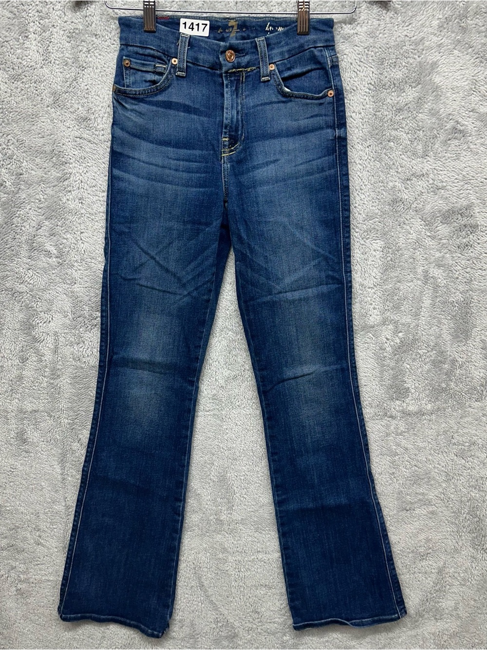 7 For All Mankind Kimmie Bootcut Jeans Women’s 24 Medium Wash Stretch Denim - Picture 2 of 10